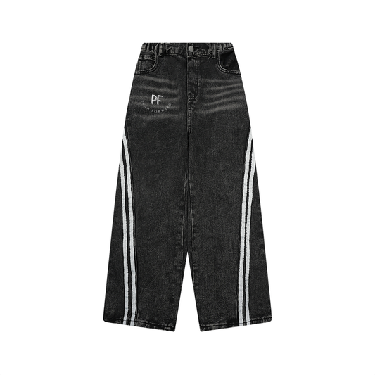 Kid’s Vintage Wash Side Stripe Baggy Jeans