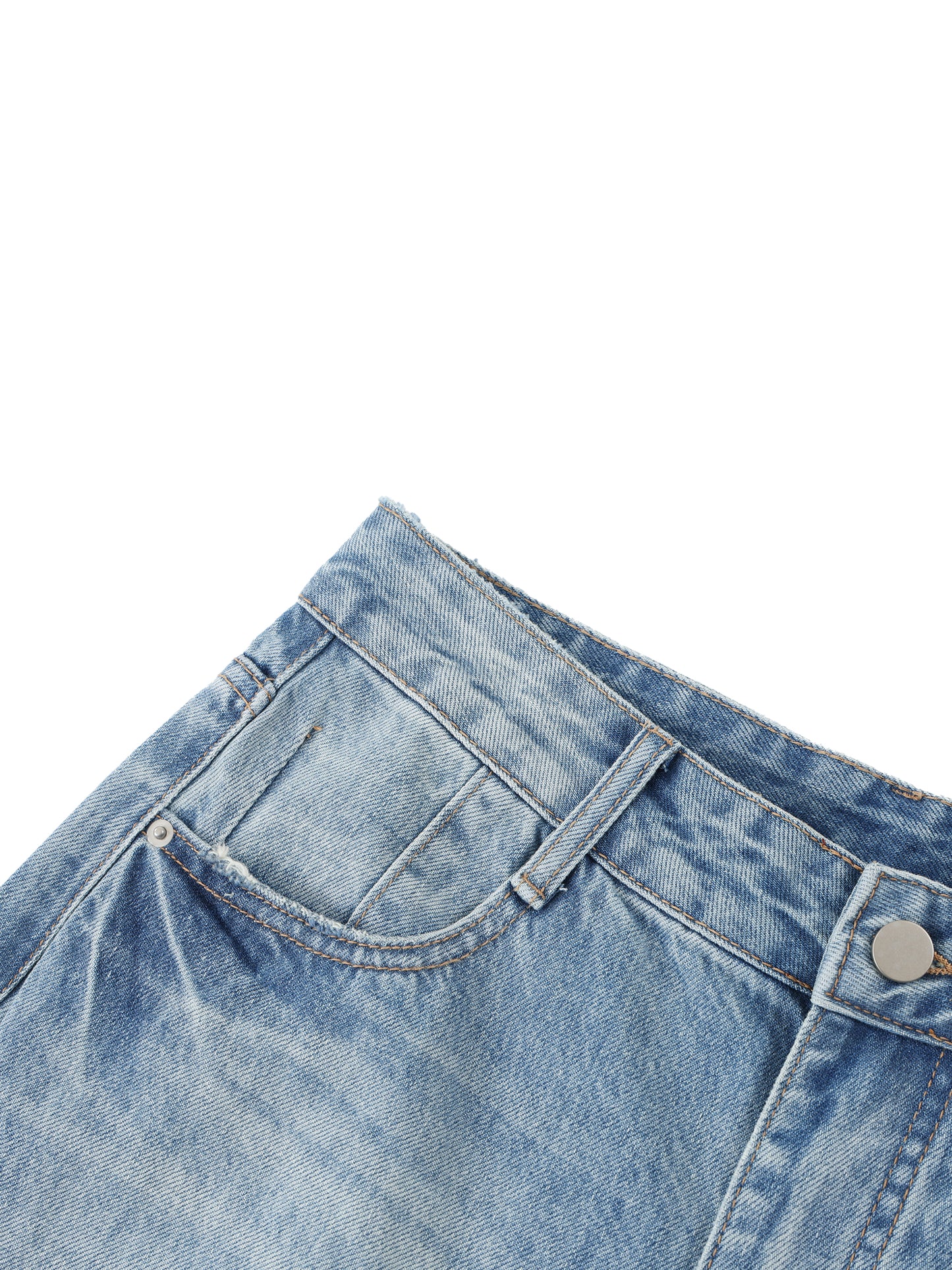 Women's Vintage Wash Distressed Wide Leg Jeans