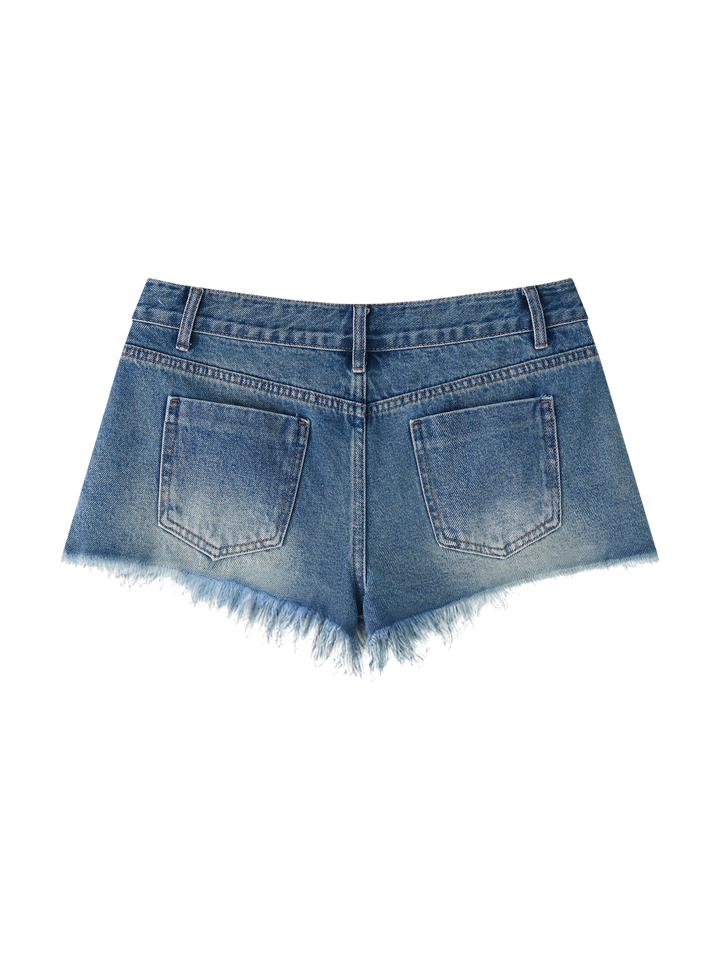 Women's Vintage Wash Raw Hem Denim Shorts