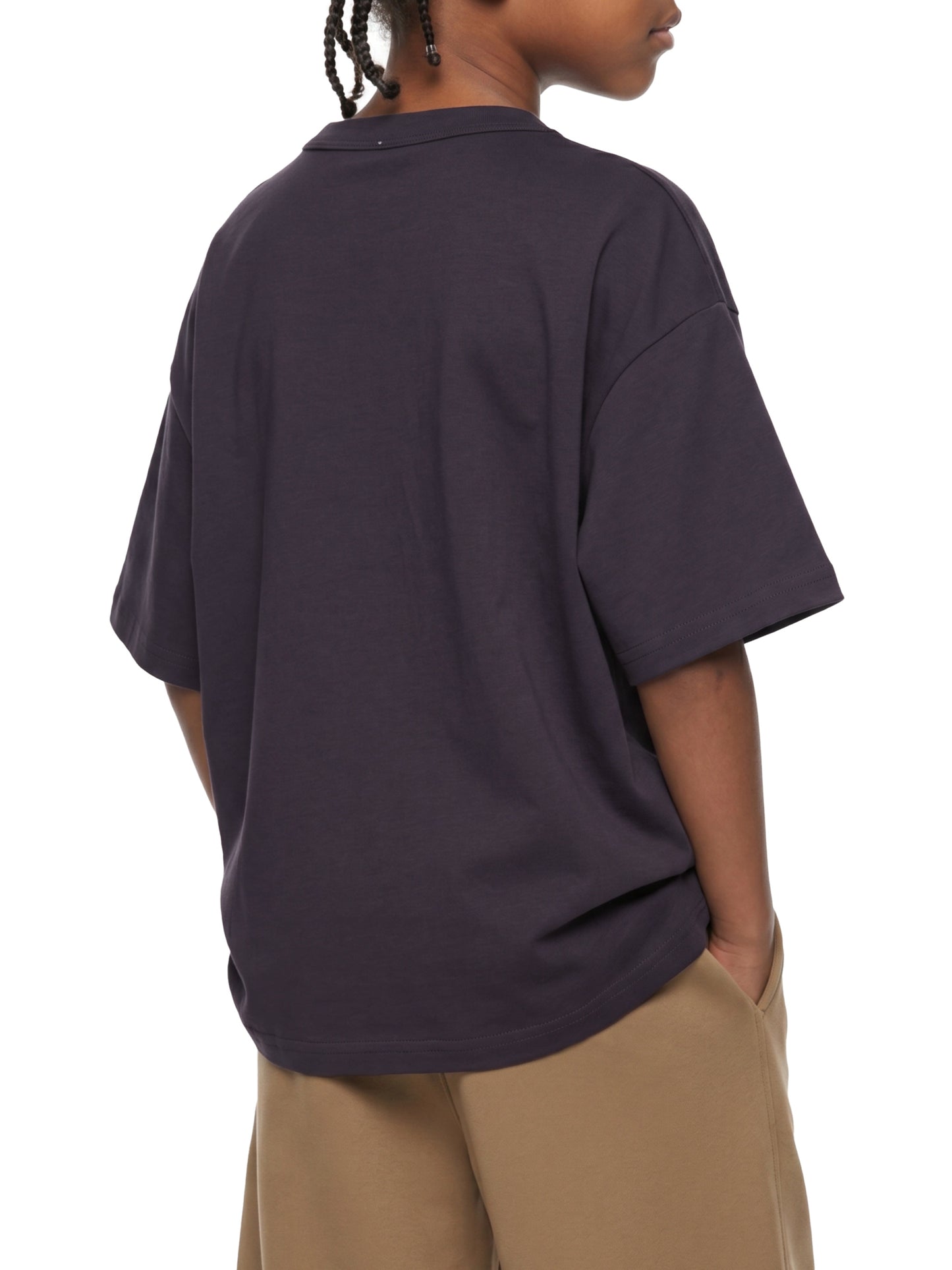 Kid's Loose Fit Drop Shoulder T-Shirt Purple