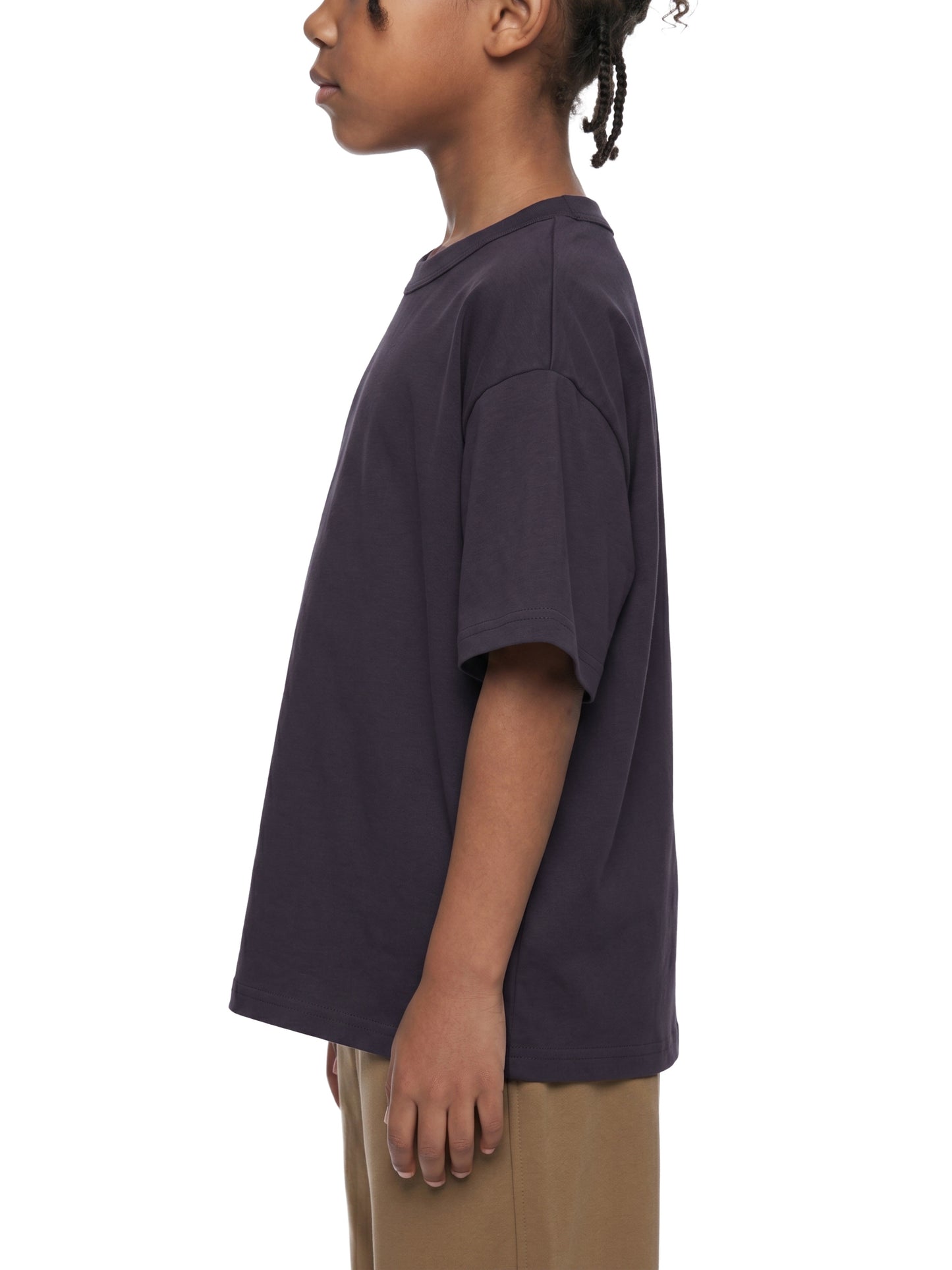 Kid's Loose Fit Drop Shoulder T-Shirt Purple